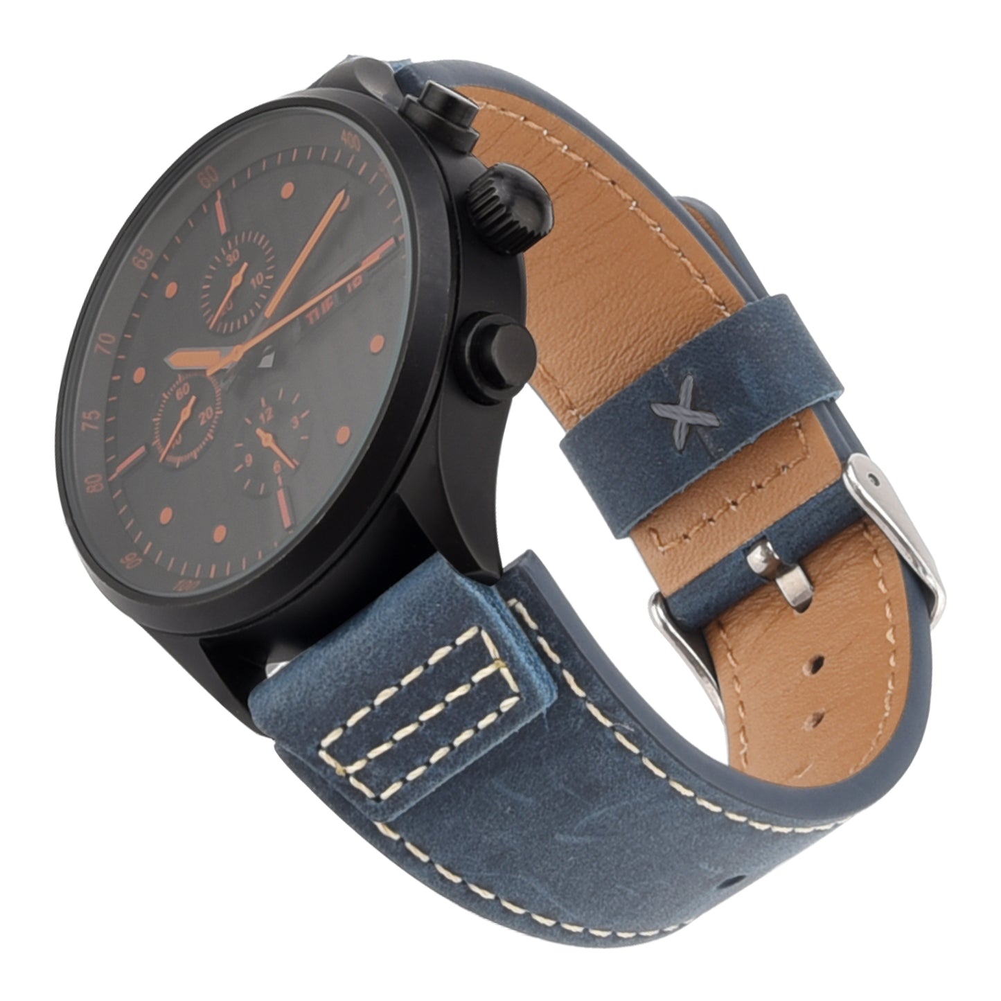 Wristitani Leather Watch Band for Men, 20mm 22mm Top Genuine Leather Watch straps, Quick Release Vintage Wristband Suitable for Classic Mechanical Quartz Smartwatches