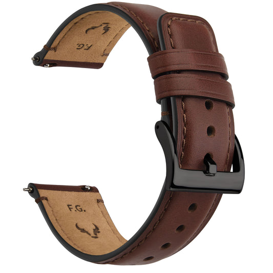 Fullmosa Watch Bands,18mm 19mm 20mm 21mm 22mm 24mm 26mm Quick Release Leather Watch Band Strap - Burnished Leather Watch Band Vintage Wristband for Men and Women