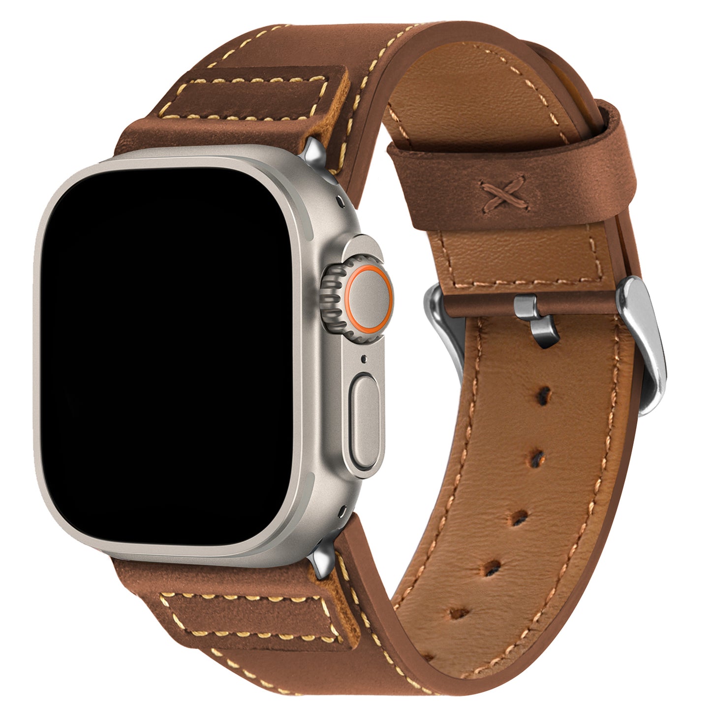 Wristitani Leather Bands Compatible With Apple Watch Band 49mm 46mm 45mm 44mm 42mm 41mm 40mm for Men, Top Genuine Leather Replacement Strap for iWatch Ultra2 Ultra Series 10 9 8 7 SE2 SE 6 5 4 3 2 1