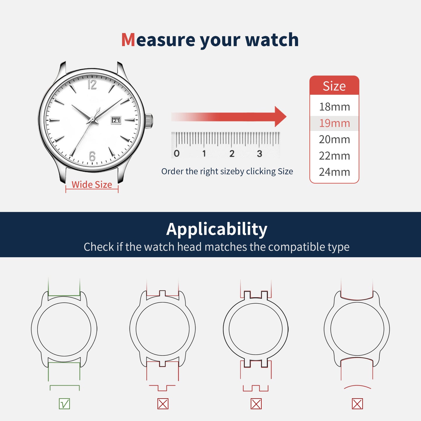 Fullmosa Watch Bands,18mm 19mm 20mm 21mm 22mm 24mm 26mm Quick Release Leather Watch Band Strap - Burnished Leather Watch Band Vintage Wristband for Men and Women