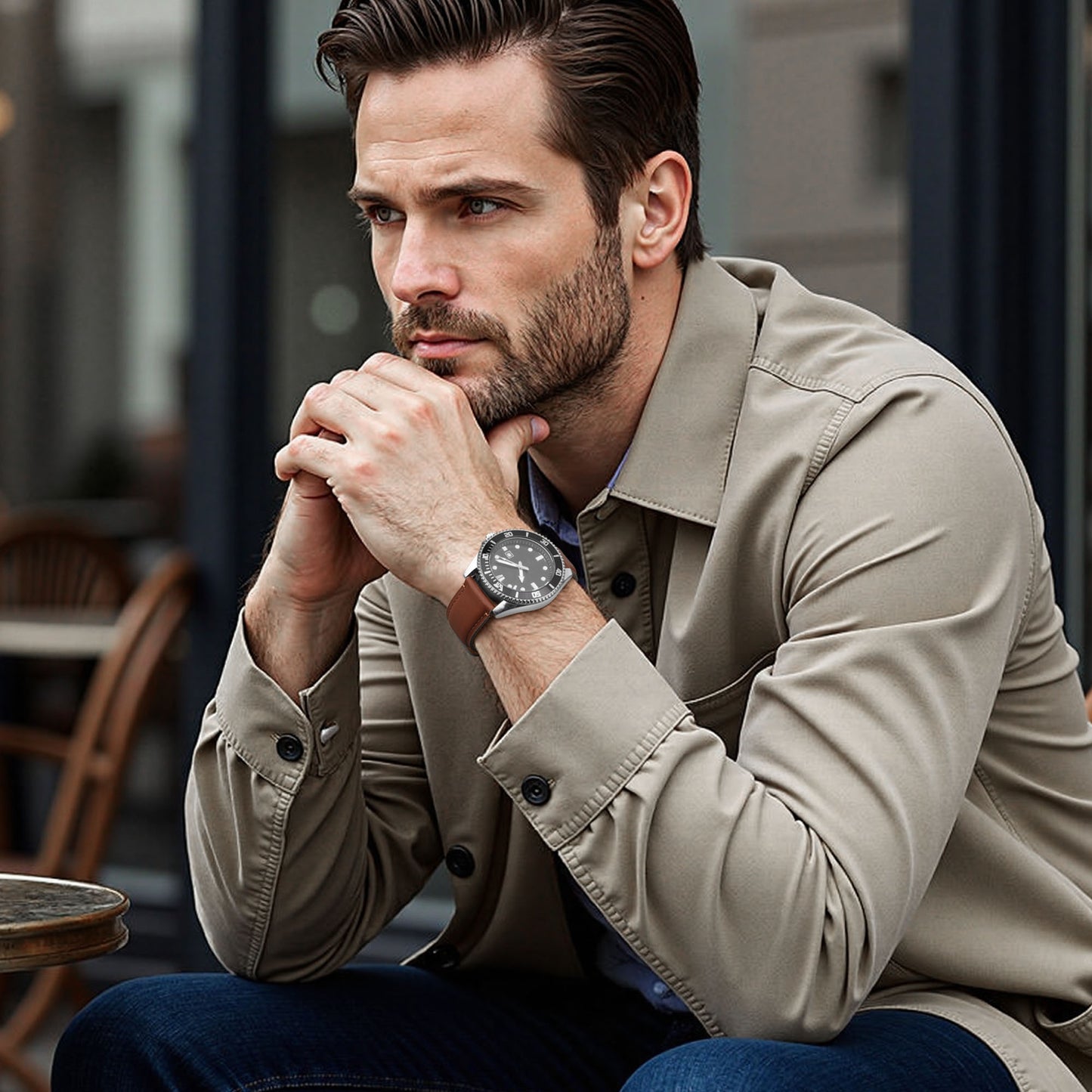 Fullmosa Watch Bands,18mm 19mm 20mm 21mm 22mm 24mm 26mm Quick Release Leather Watch Band Strap - Burnished Leather Watch Band Vintage Wristband for Men and Women