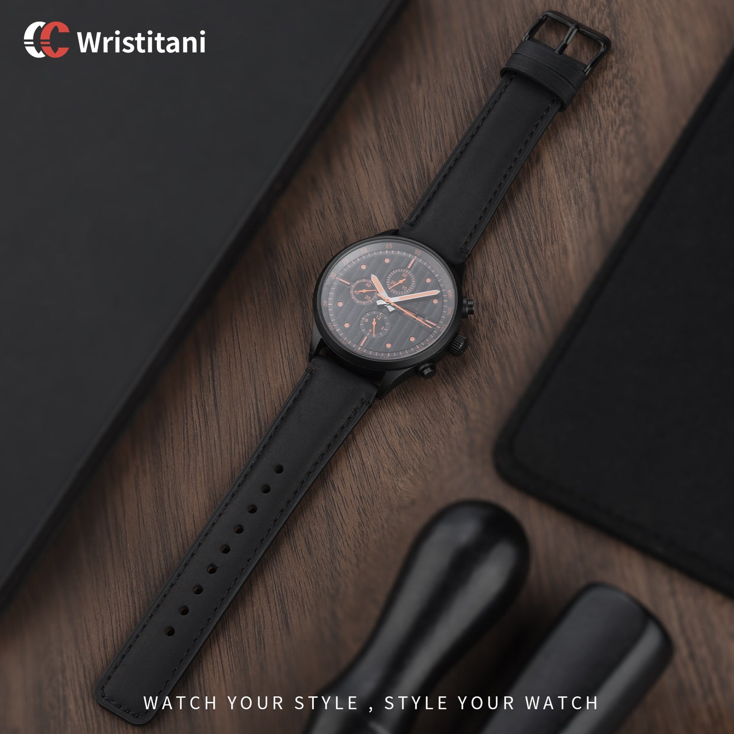Wristitani Leather Watch Band, 20mm 22mm Top Genuine Leather Watch straps for Men, Quick Release Vintage Wristband Suitable for Classic Quartz Mechanical Smartwatches
