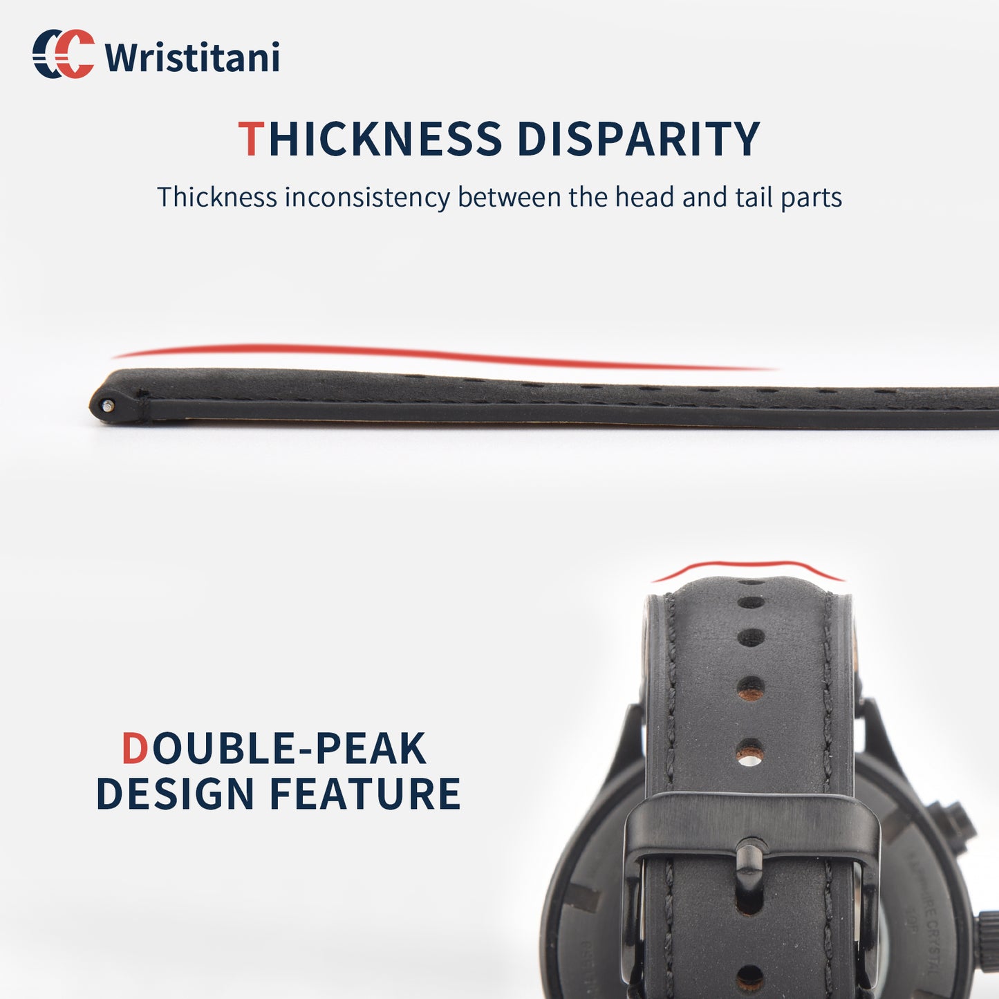 Wristitani Leather Watch Band, 20mm 22mm Top Genuine Leather Watch straps for Men, Quick Release Vintage Wristband Suitable for Classic Quartz Mechanical Smartwatches