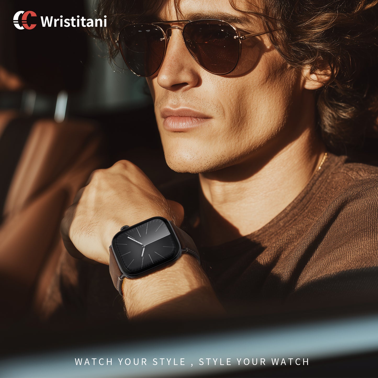 Wristitani Leather Band Compatible With Apple Watch Straps 49mm 46mm 45mm 44mm 42mm 41mm 40mm for Men, Genuine Leather Replacement Band for iWatch Ultra3/2/1 SE3/2/1 Series 11 10 9 8 7 6 5 4