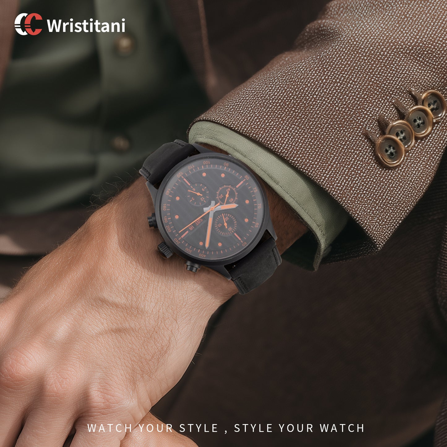 Wristitani Leather Watch Band, 20mm 22mm Top Genuine Leather Watch straps for Men, Quick Release Vintage Wristband Suitable for Classic Quartz Mechanical Smartwatches